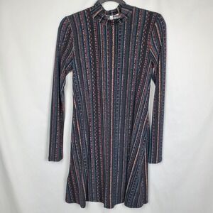 BCBGeneration Womens Lightweight Mock Neck Long Sleeve Mini Dress Sz XS